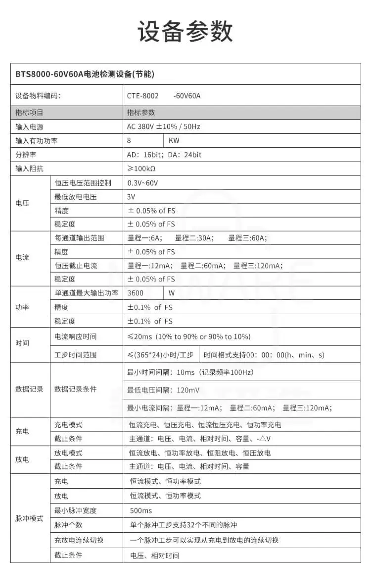 节能型电池检测系统 CTE-8002-60V60A商品详情图2