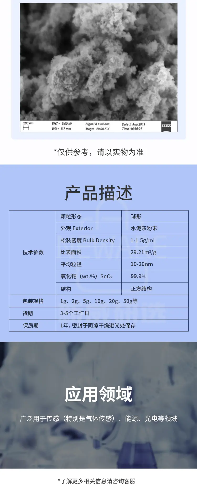 SnO2:Cu（铜掺杂氧化锡）纳米颗粒MONANOOX-SnO-006商品详情图2