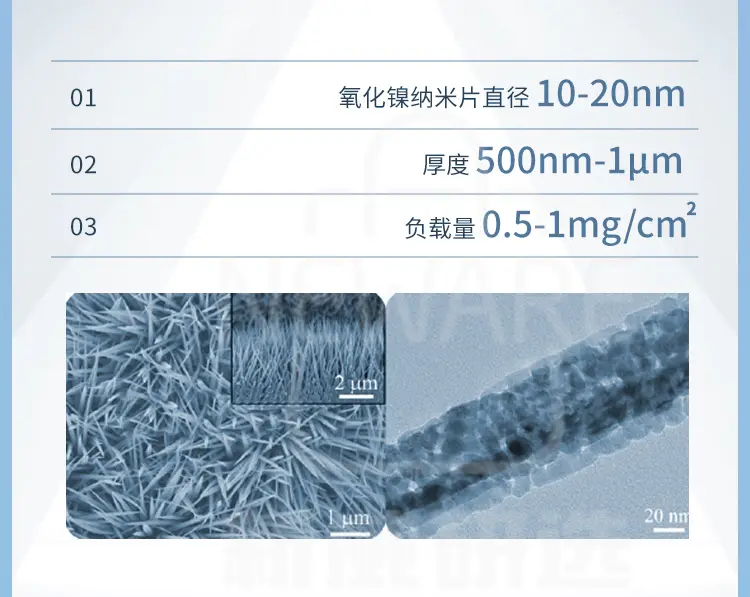 FTO负载氧化镍纳米片阵列商品介绍3