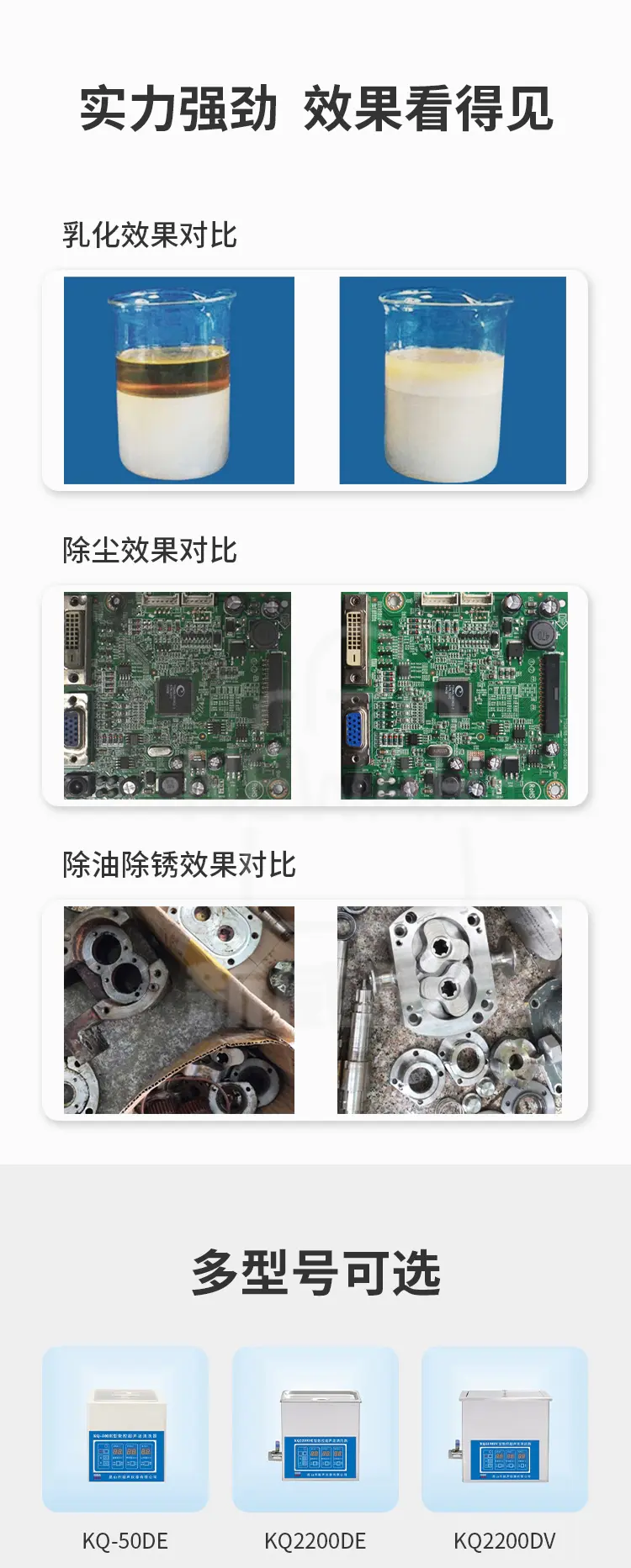 台式数控超声波清洗机的强劲清洗效果