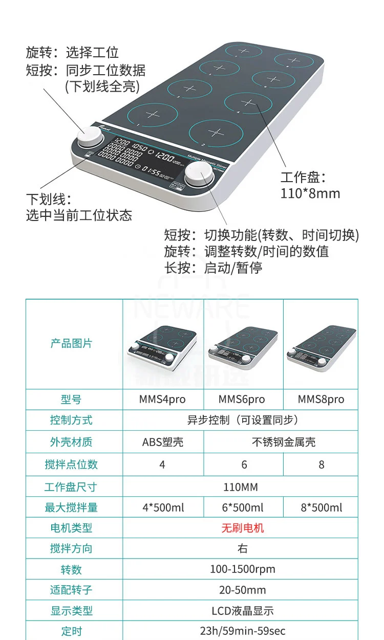 多联大容量磁力搅拌器的产品参数