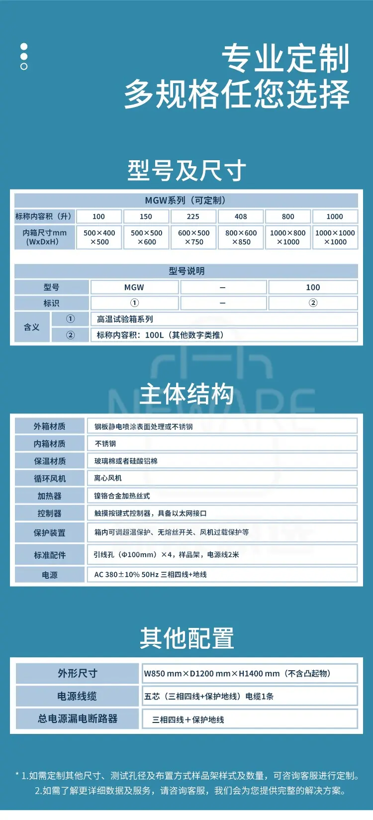 高温试验箱WGW-225商品详情图13