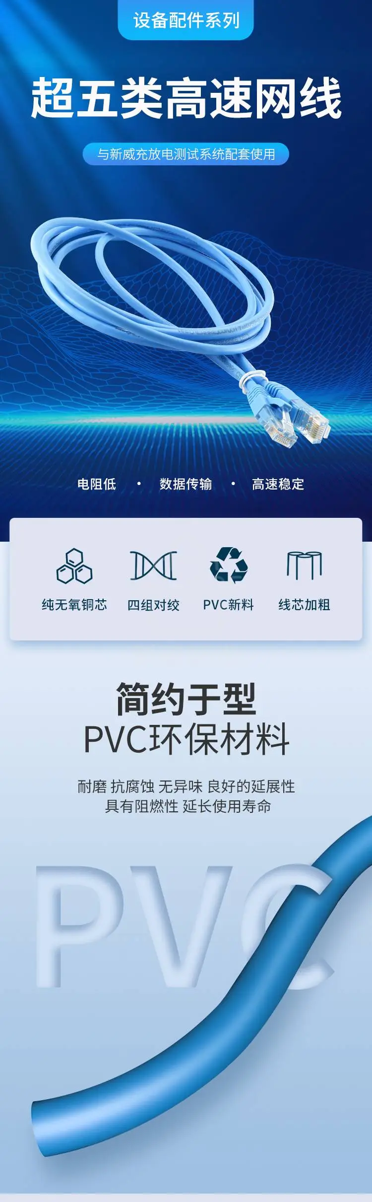 超五类高速网线的特点和材料说明