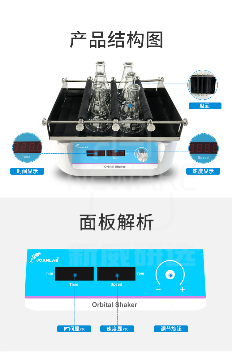 轨道式摇床的产品结构