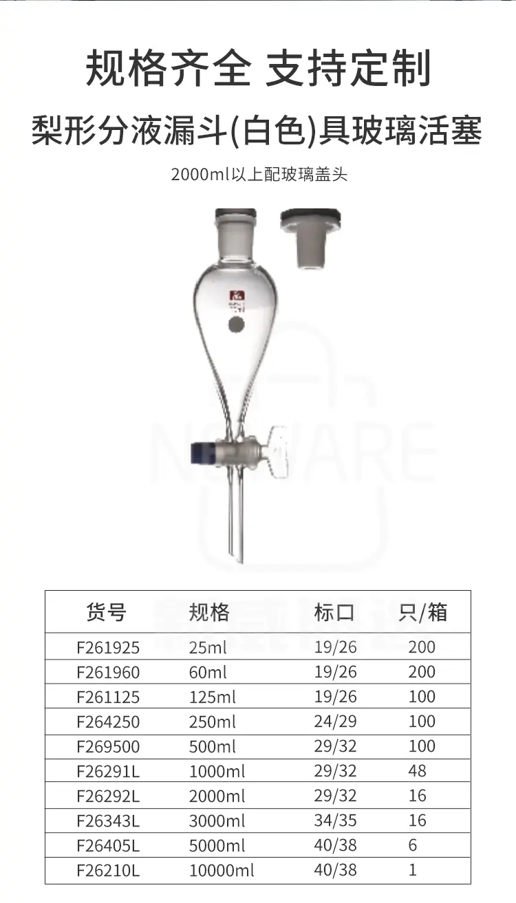 梨形分液漏斗系列商品介绍5