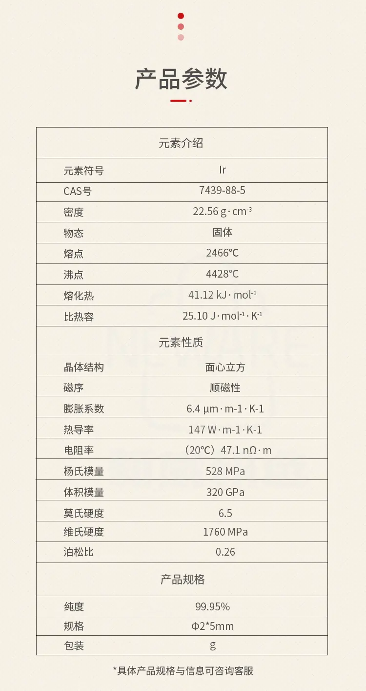 高纯铱颗粒商品介绍6