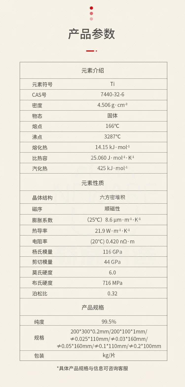 高纯钛片状商品详情图6