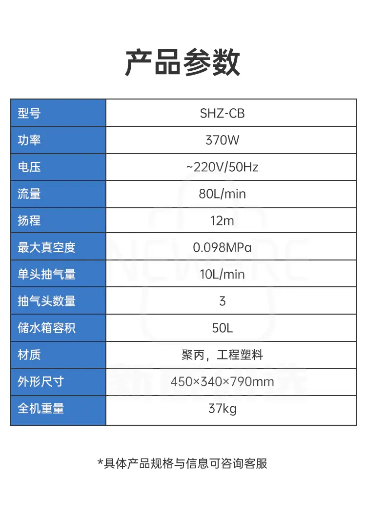 SHZ-CB防腐三抽循环水真空泵商品介绍6