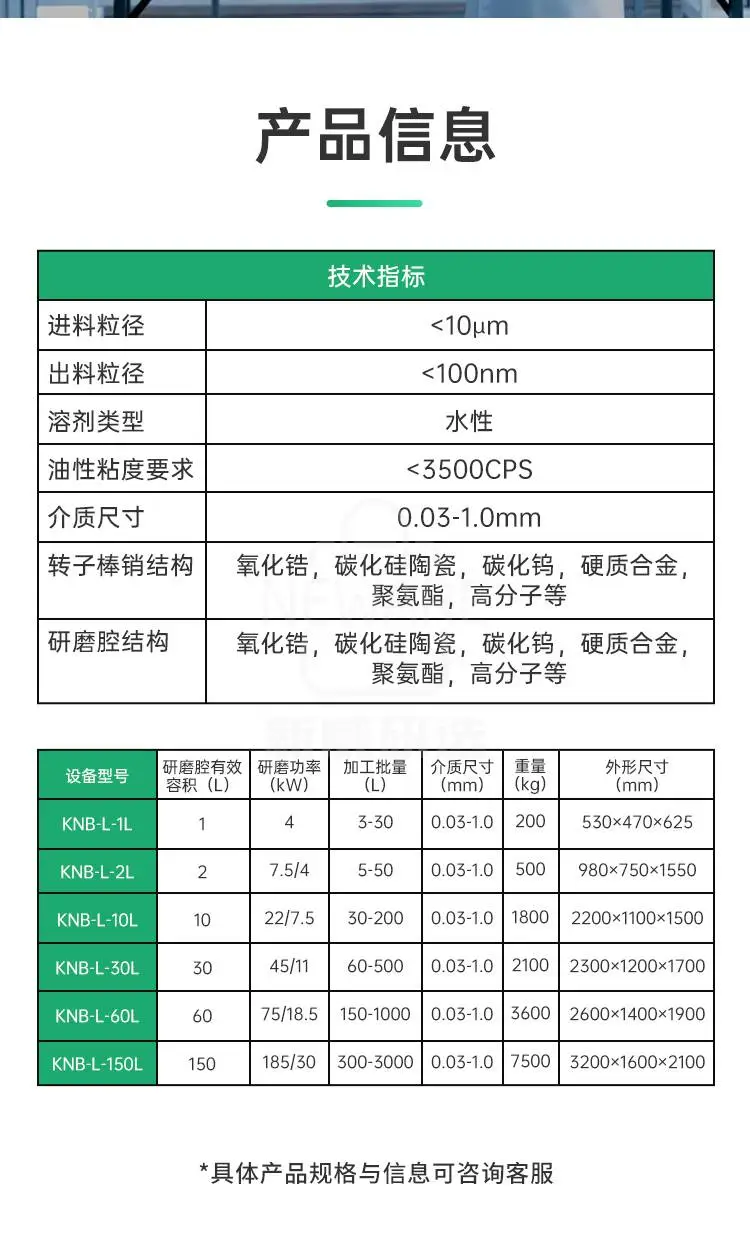 双动力离心型纳米棒销砂磨机系列商品详情图5