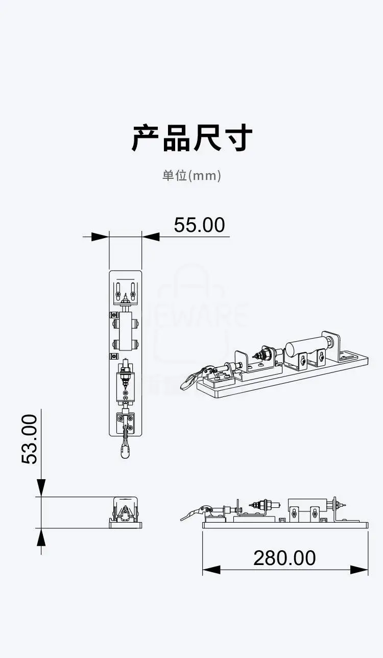 圆柱电池单通道肘节夹具18650/21700  MCJ-YZJ-Y-18650-WX商品详情图4