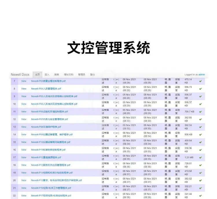 纽威文控管理系统