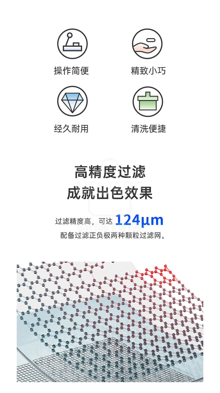浆料过滤装置过滤精度高，可达124um