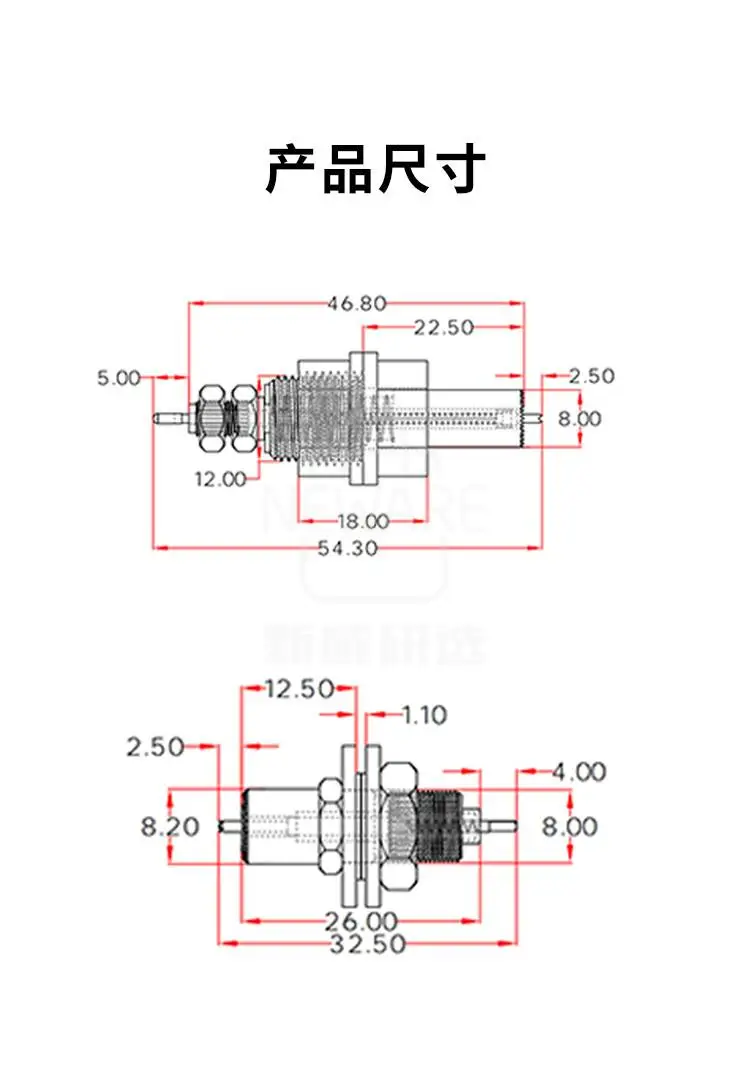 30A四线同芯探针 M103-12-TZ-LK-TDU-30A-001商品详情图6