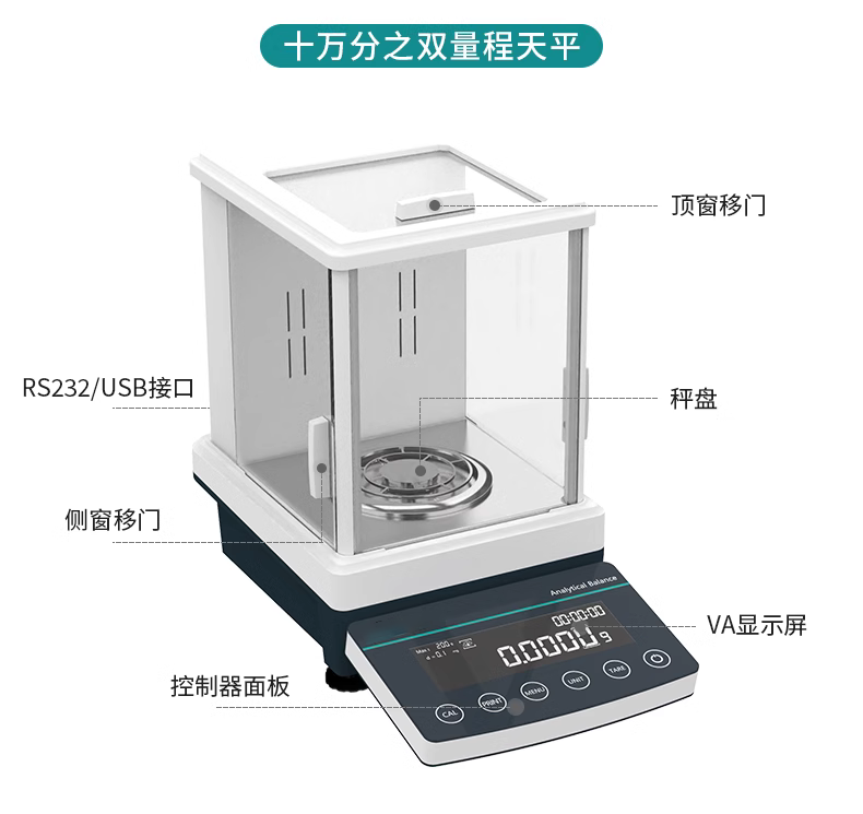 十万分之一双量程天平