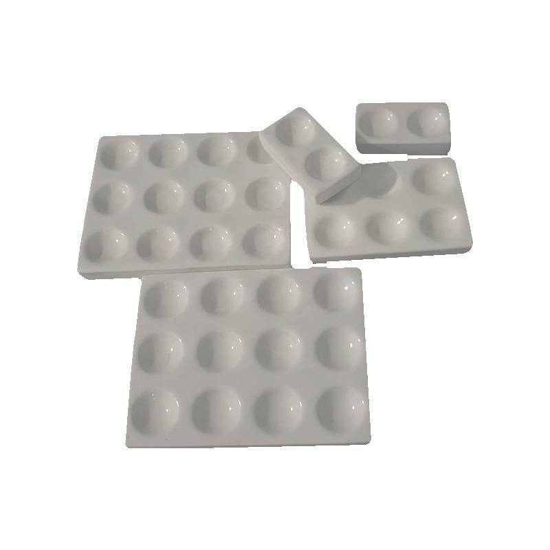 White porcelain reaction plates